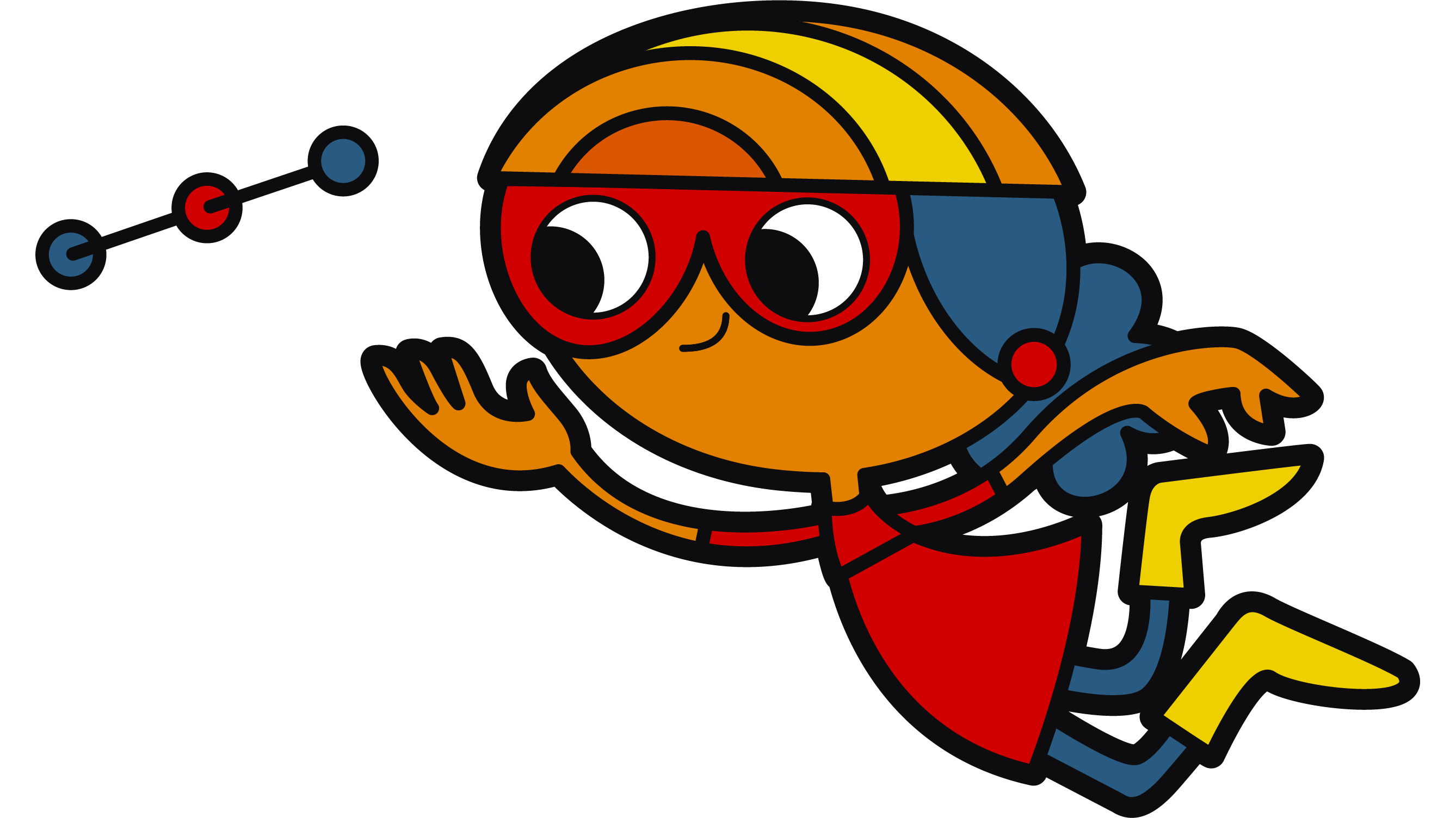 Graphic figure girl flying