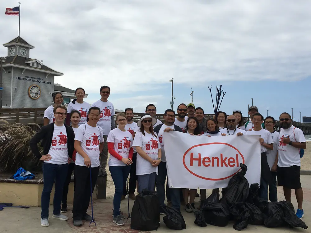 Employees in Irvine, CA collected trash and inspired beachgoers to join in the effort along a one-mile stretch at Newport Beach.