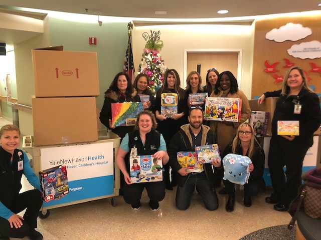 Members of the North America Legal Team collaborated to donate three boxes of toys and lift the spirits of kids at the Yale New Haven Children’s Hospital.