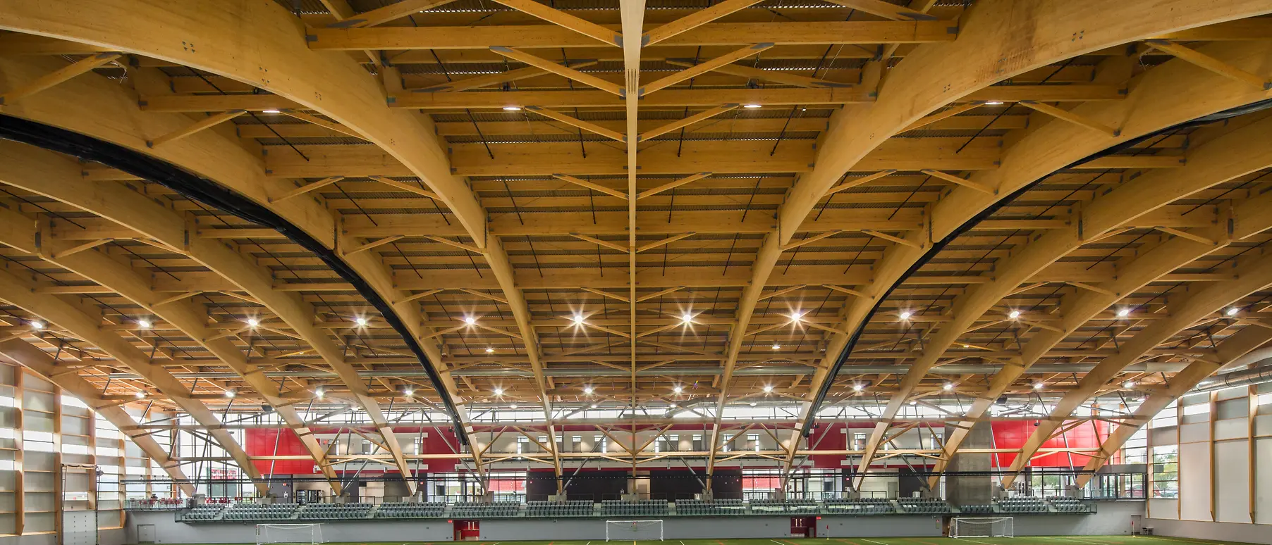 Picture of sports facility using Henkel adhesives in mass timber construction