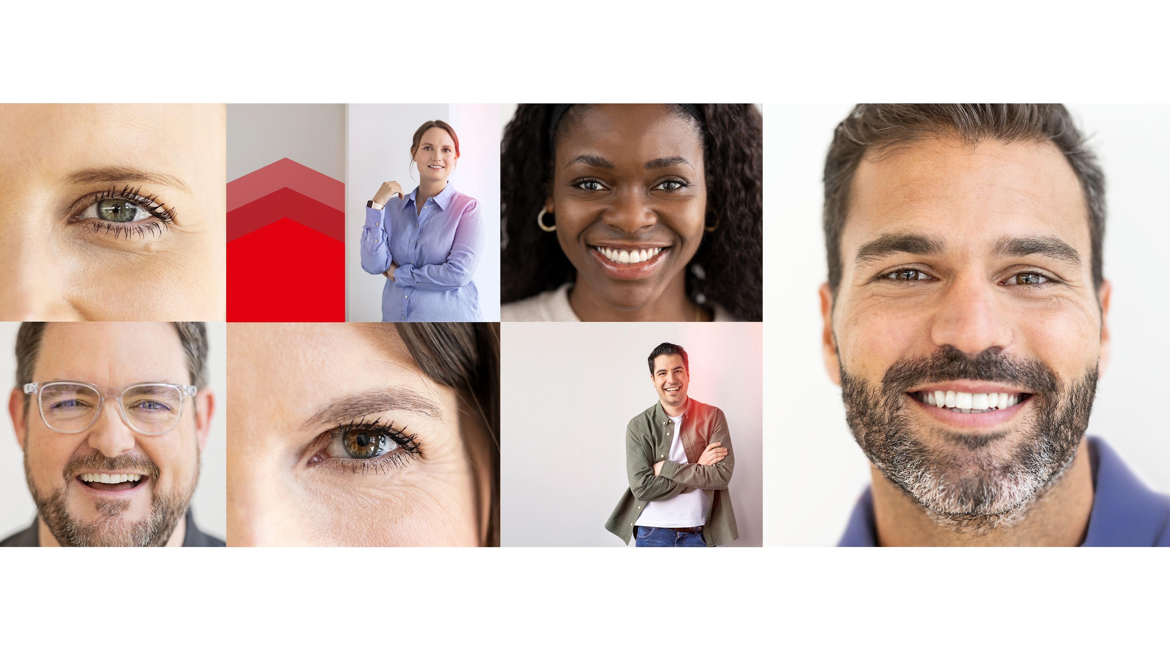 Divers portraits d'employés Henkel rassemblés dans un collage
