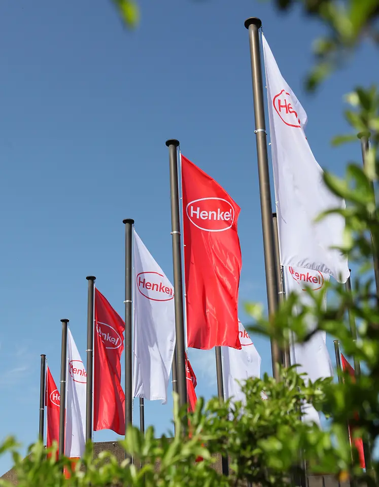 Henkel logo on flags at AGM 2016