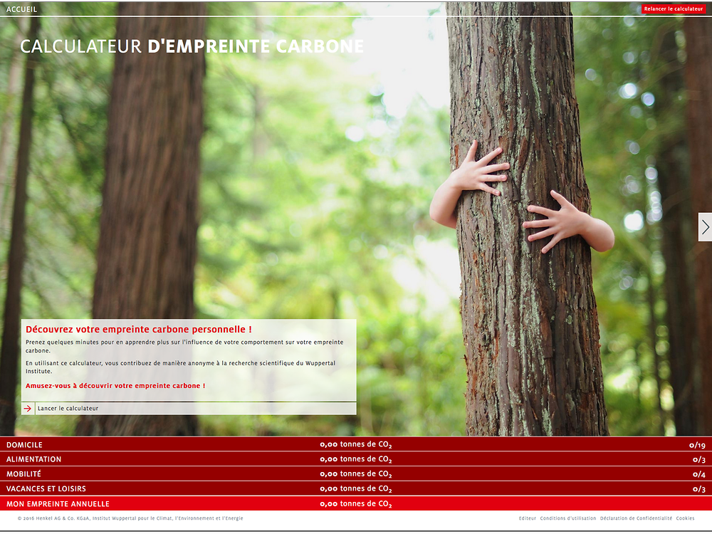 Calculateur d’empreinte carbone personnelle