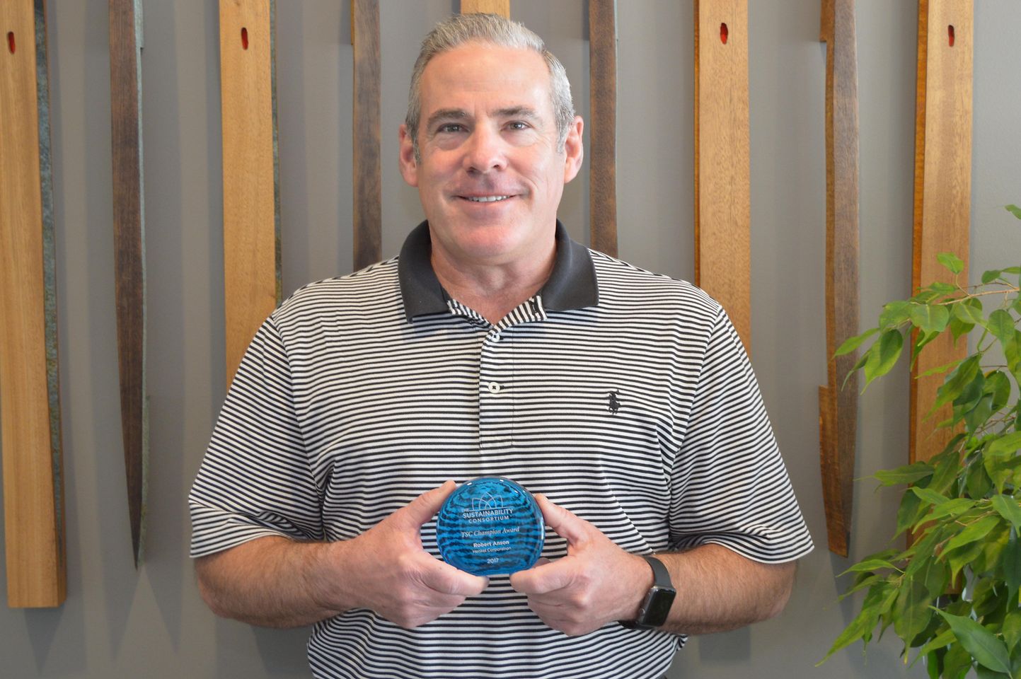 The Sustainability Consortium presented Rob Anson with a Champion Award for his contributions and support of their mission.