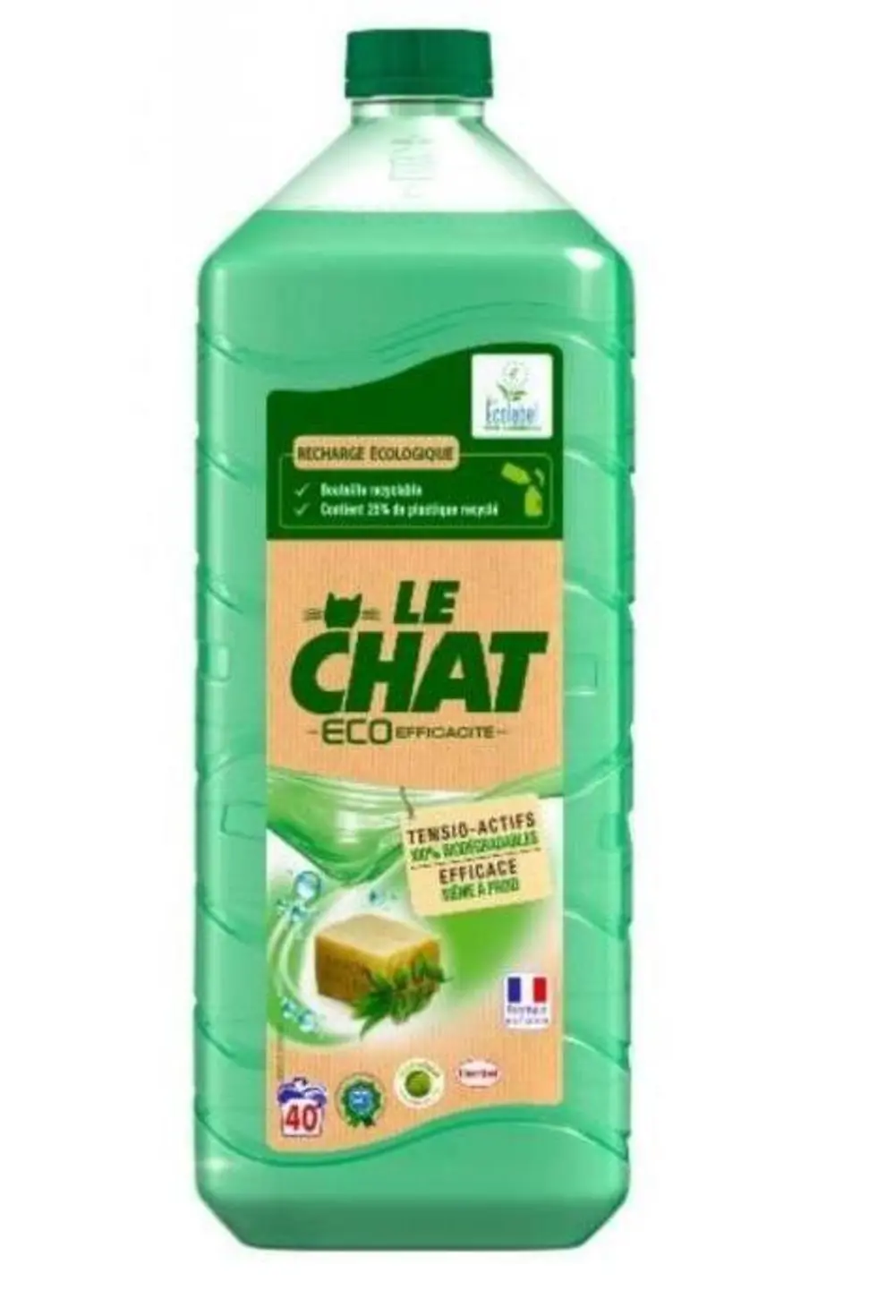 L’éco-recharge Le Chat composée à 100 % de plastique recyclé