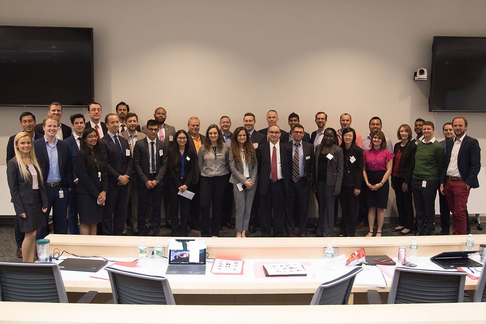 Students and Henkel leaders at the fall 2018 case competition that Nishant helped to organize.